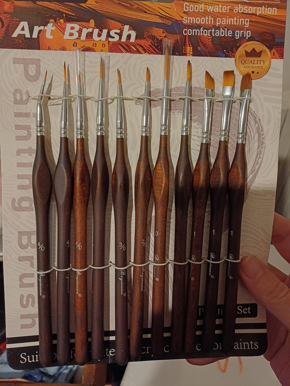 Quelcc pennelli miniatura e acquerello set 11 pezzi