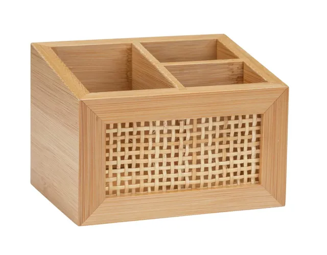 Wenko Allegre box bagno 12 cm bambù 3 scomparti