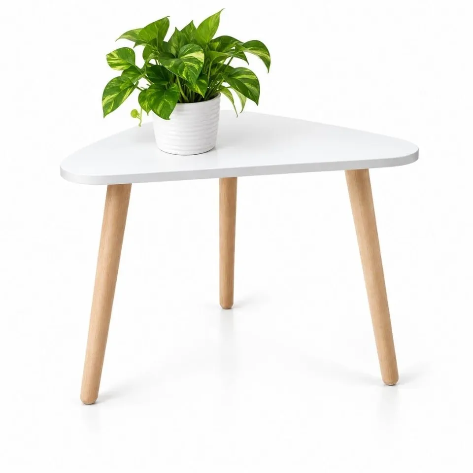 Cecaro Group tavolino triangolare bianco 44x38x39 cm 20 kg