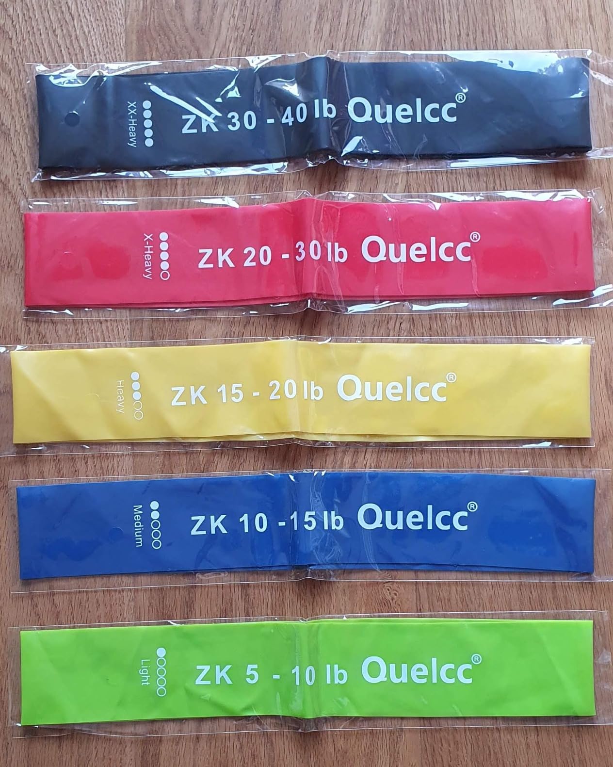 Quelcc Elastici Fitness Bande Elastiche 5 Pezzi Lattice