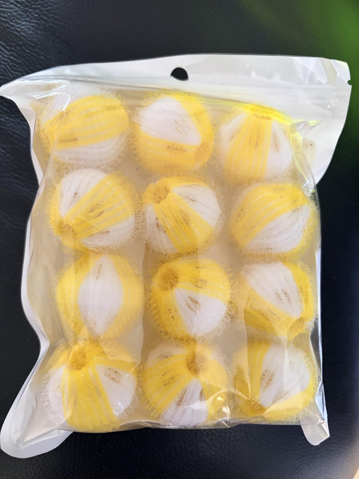 Quelcc Palline Bucato Gialle 12 Pezzi Antipelo 3,5 cm