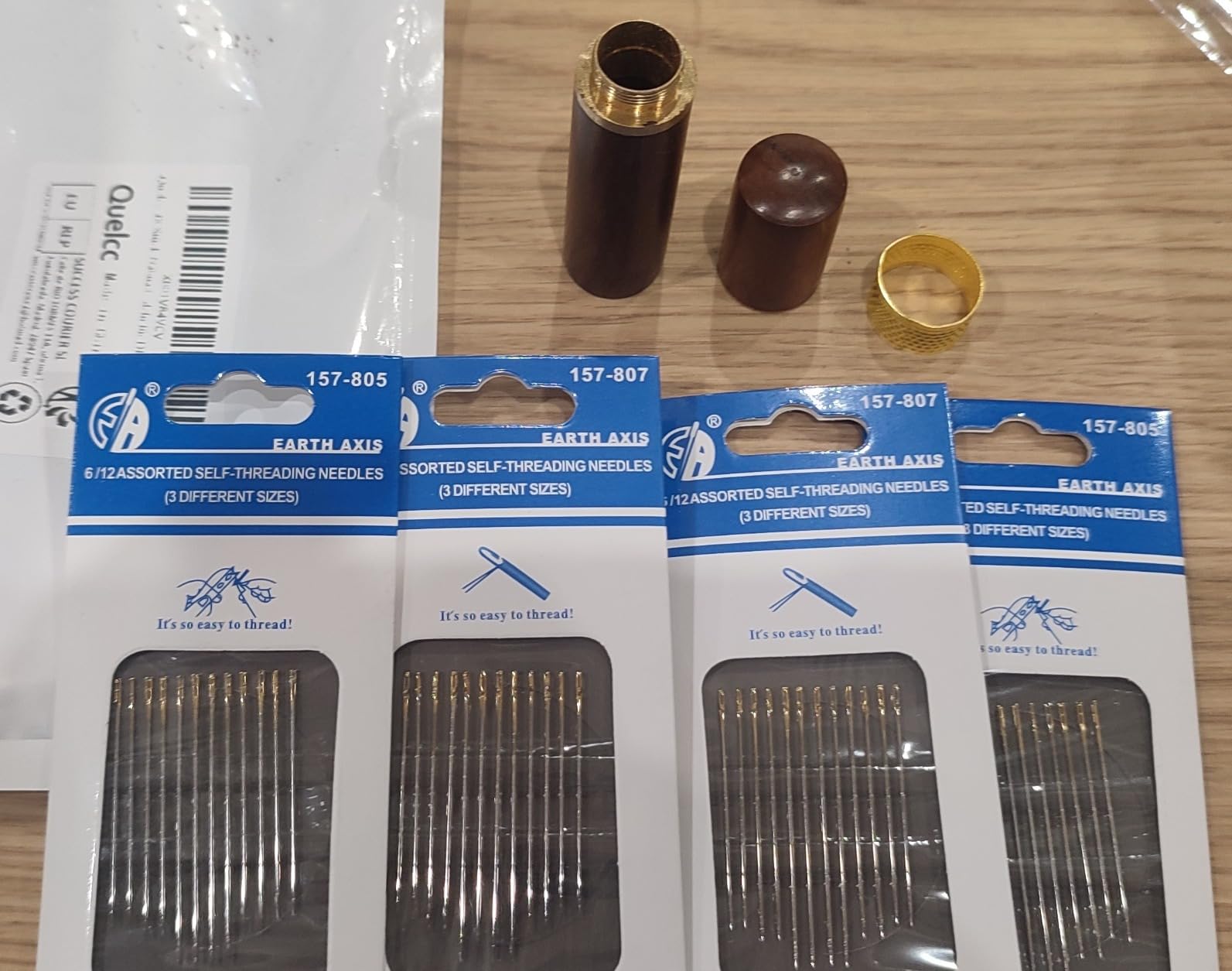 Quelcc aghi da cucire autoinfilanti 48 pezzi