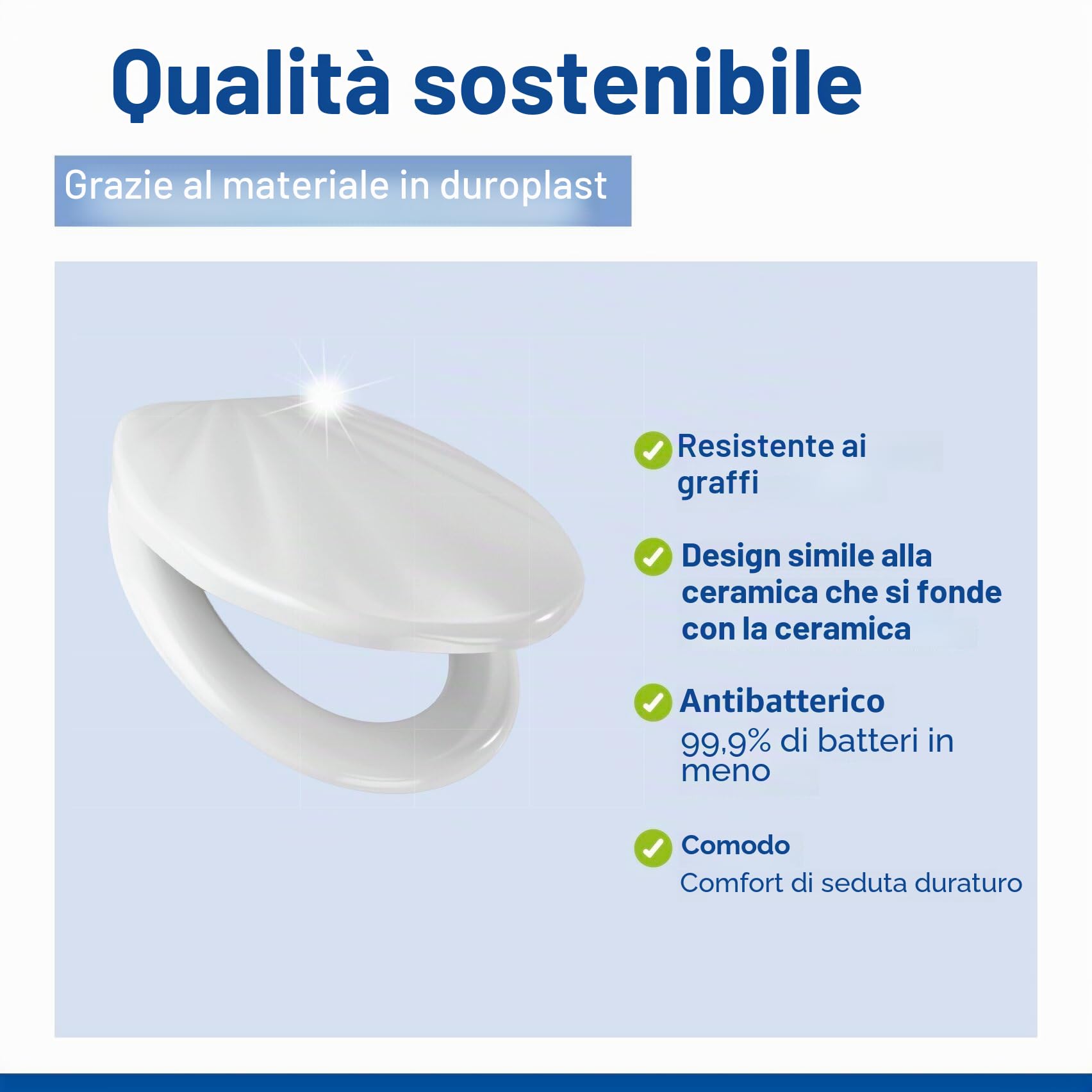 Wenko Mitilo 18442100 copriwater bianco chiusura ammortizzata