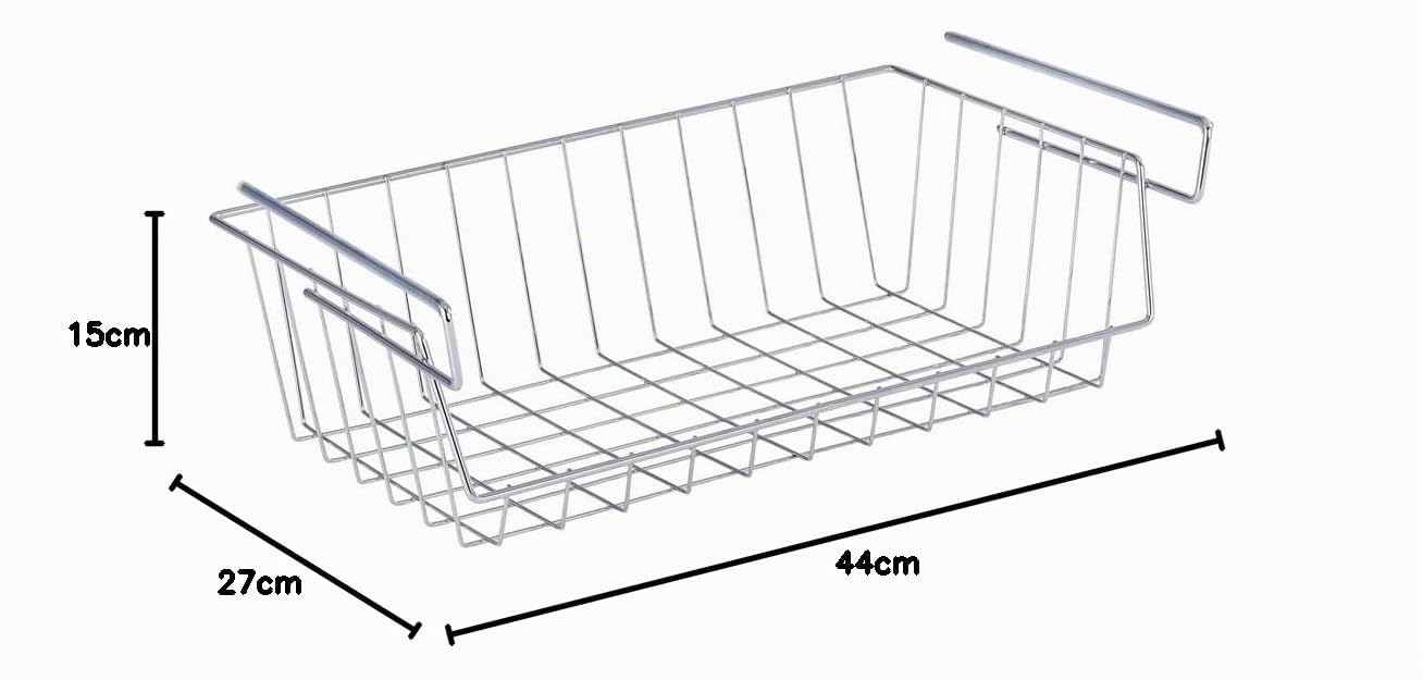 Wenko 2304100 Cesto Mensola Cromo 44 cm Antiscivolo