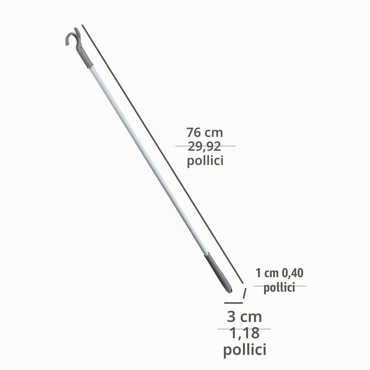 Wenko Herkules asta appendiabiti 76 cm bianco grigio