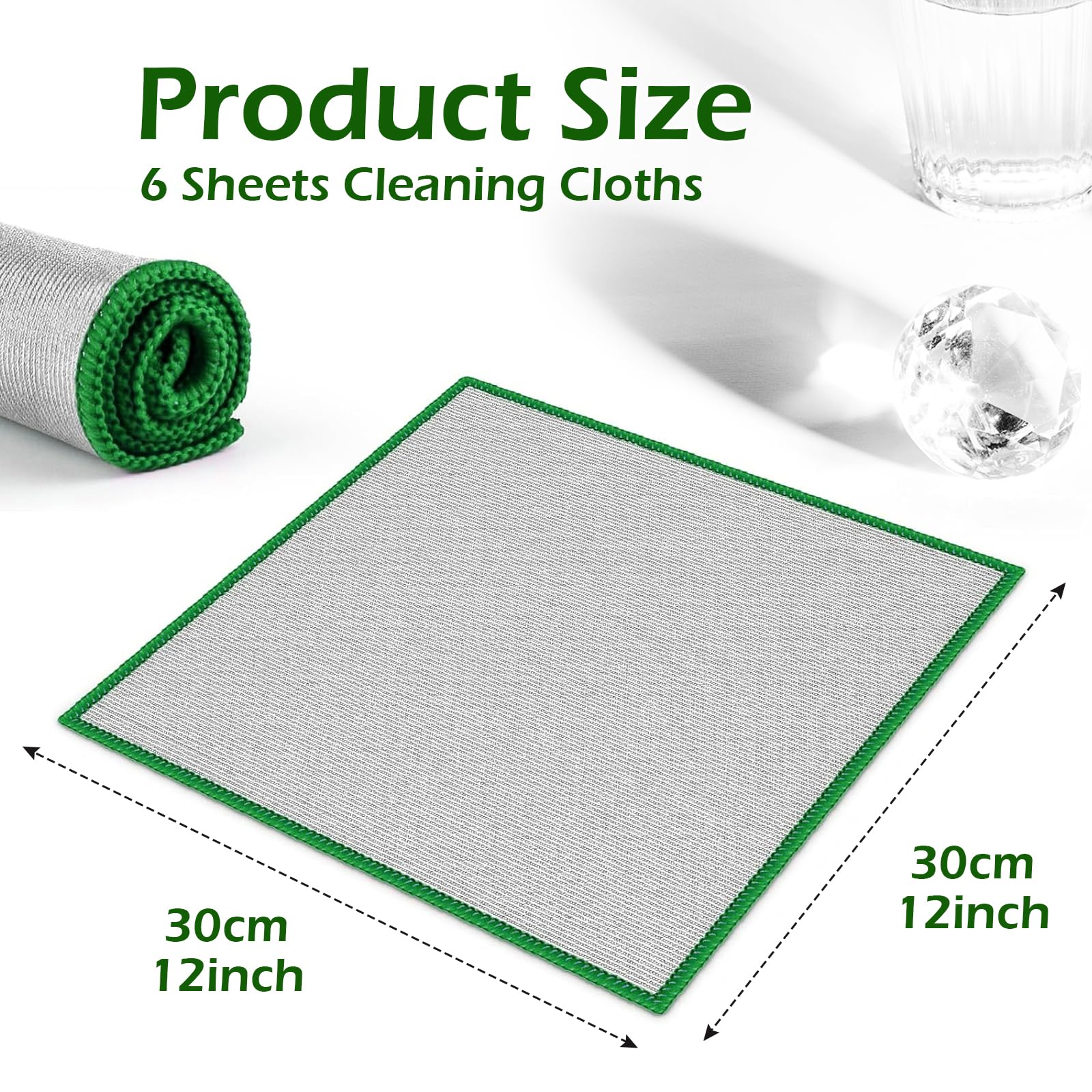 Quelcc Magici Panni Microfibra 30x30 cm 6 Pezzi Anti Aloni