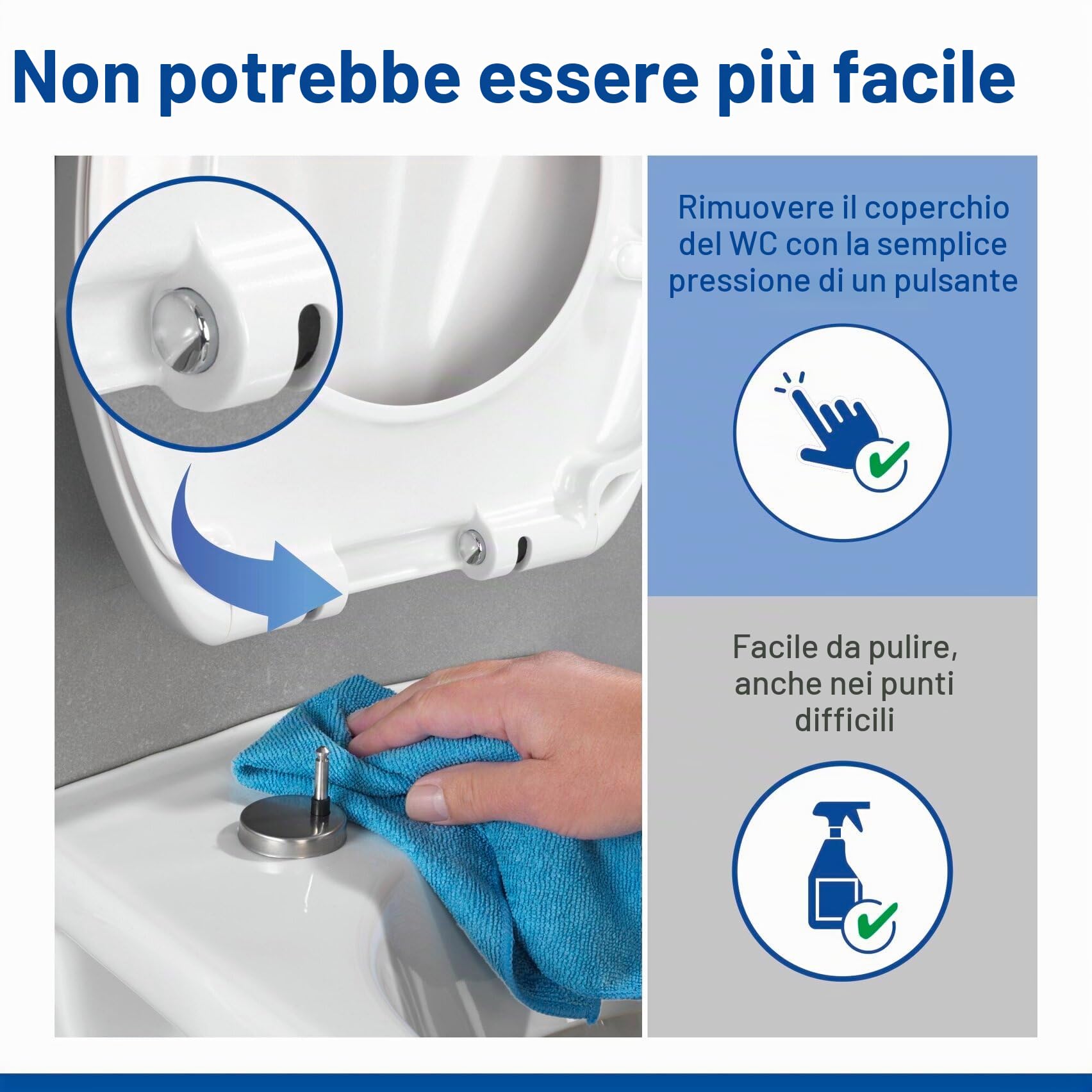 Wenko Mitilo 18442100 copriwater bianco chiusura ammortizzata
