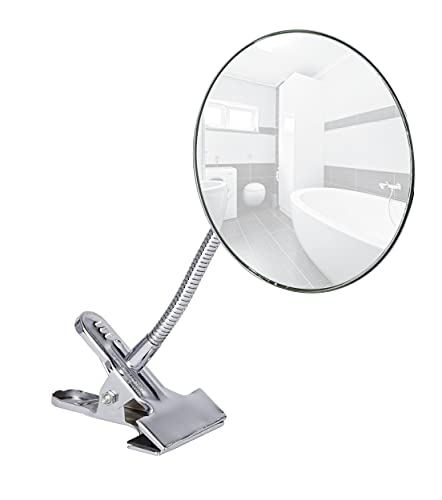 WENKO Specchio Cosmetico con Clip Ingrandimento 5x Cromato