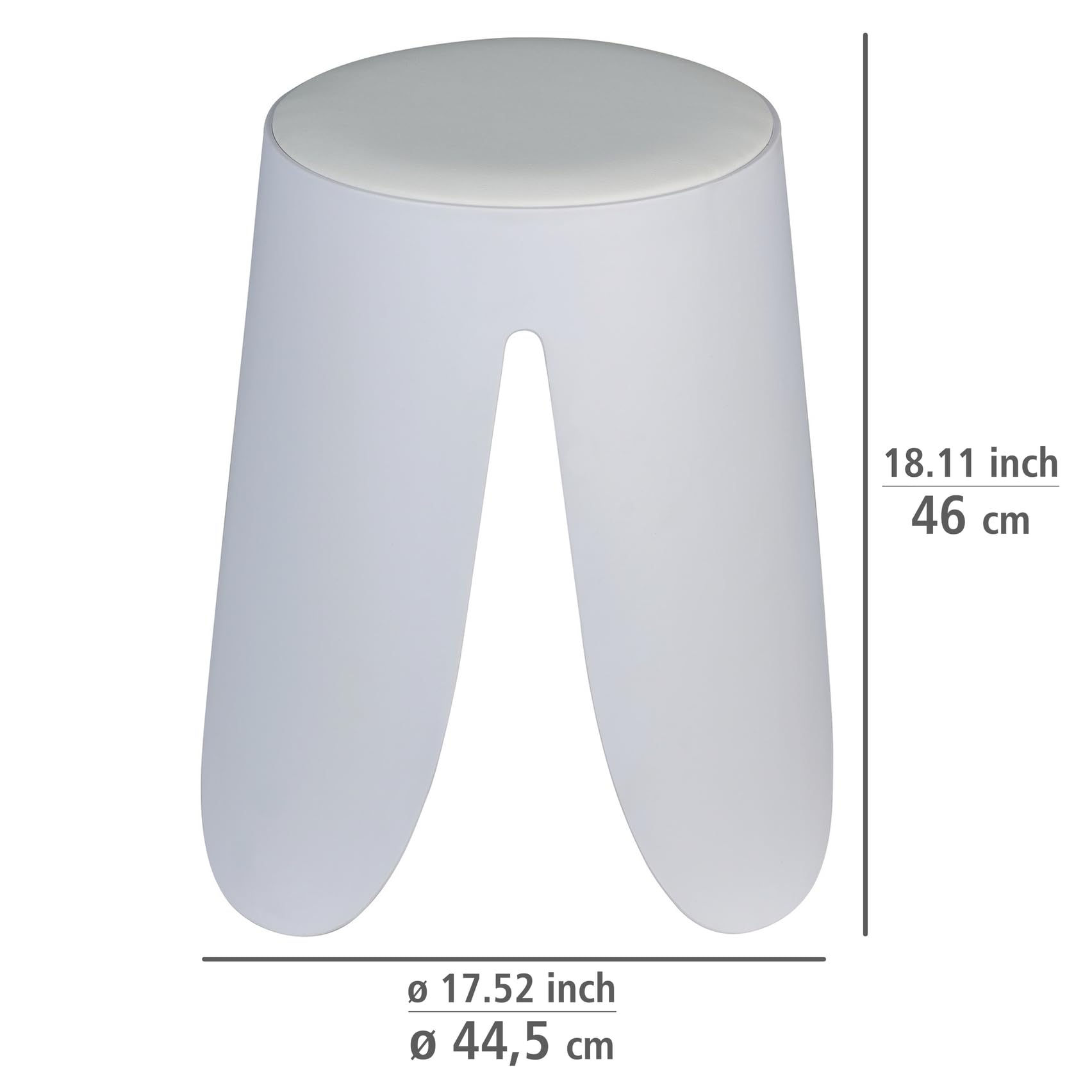 Wenko Comiso sgabello bagno bianco imbottito 180 kg