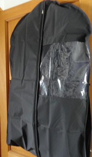 Wenko Deep custodia abiti nera 60x100 cm PEVA con finestra