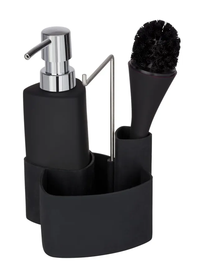 Wenko Empire Set Lavapiatti Ceramica Nero 0,25 l