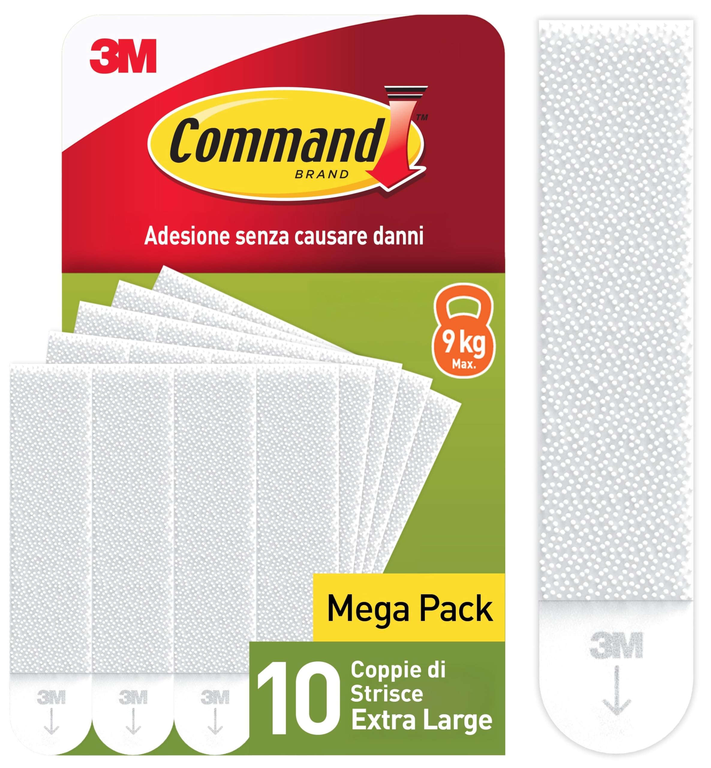 Command Strisce Appendiquadri XL Bianche 10 Paia 20 Strisce