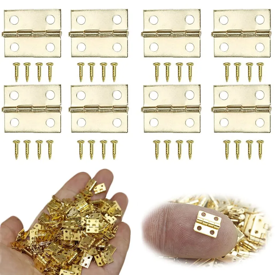 Lxoraziy Mini Cerniere Metallo 100 Pezzi 10x8 mm