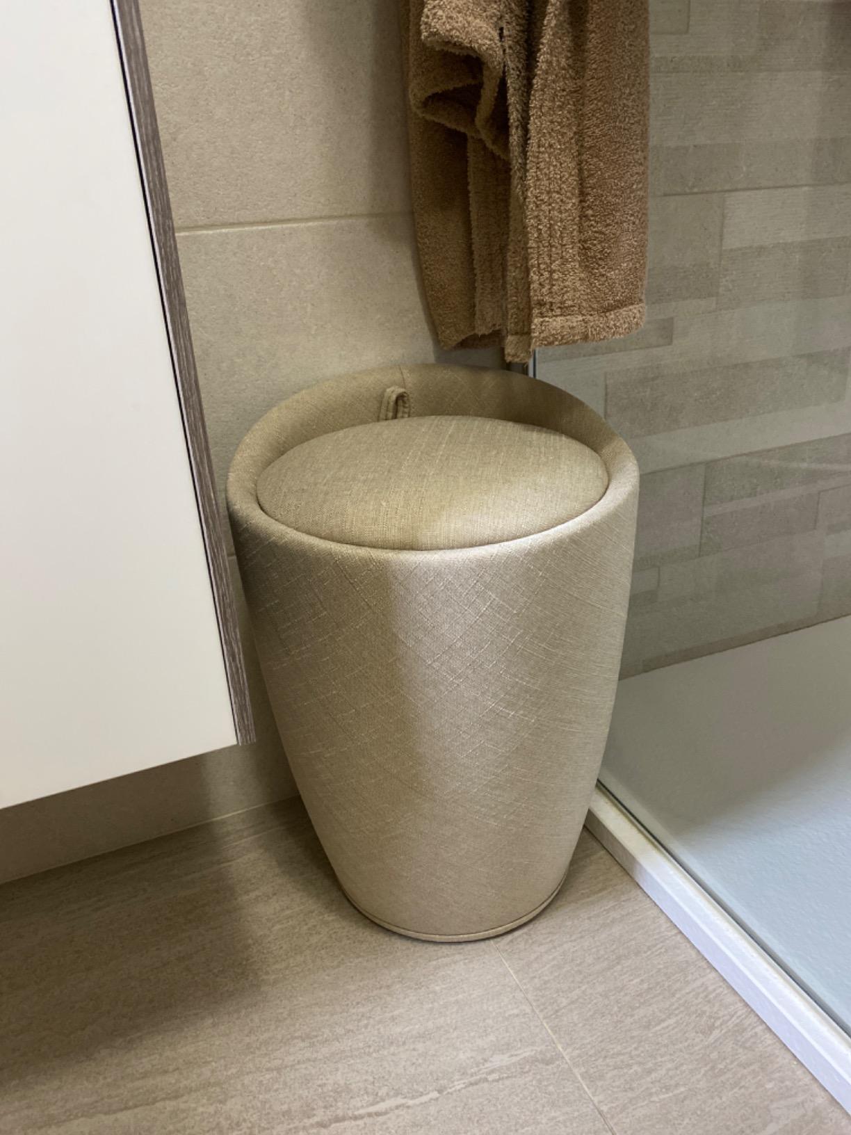 Wenko Candy sgabello bagno beige 20 litri imbottito