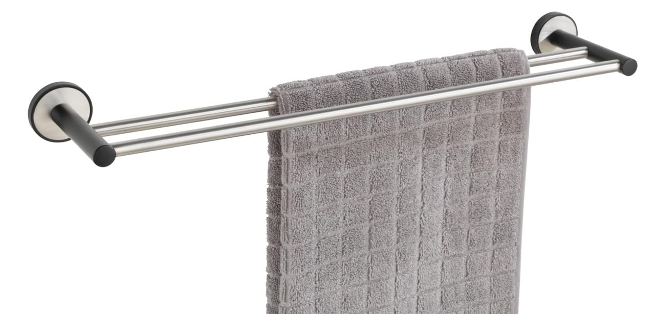 Wenko Udine Duo 25015100 asta asciugamani nera opaca 61 cm