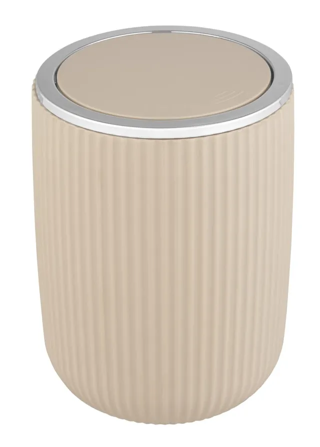 WENKO Agropoli S cestino bagno basculante beige 2 L