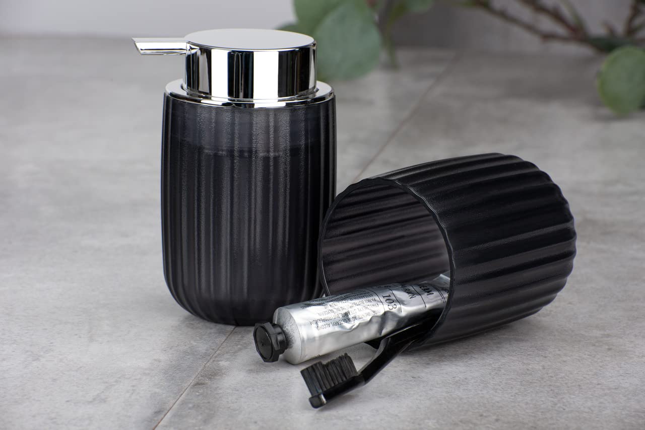 Wenko dispenser sapone grigio 250 ml plastica opaca