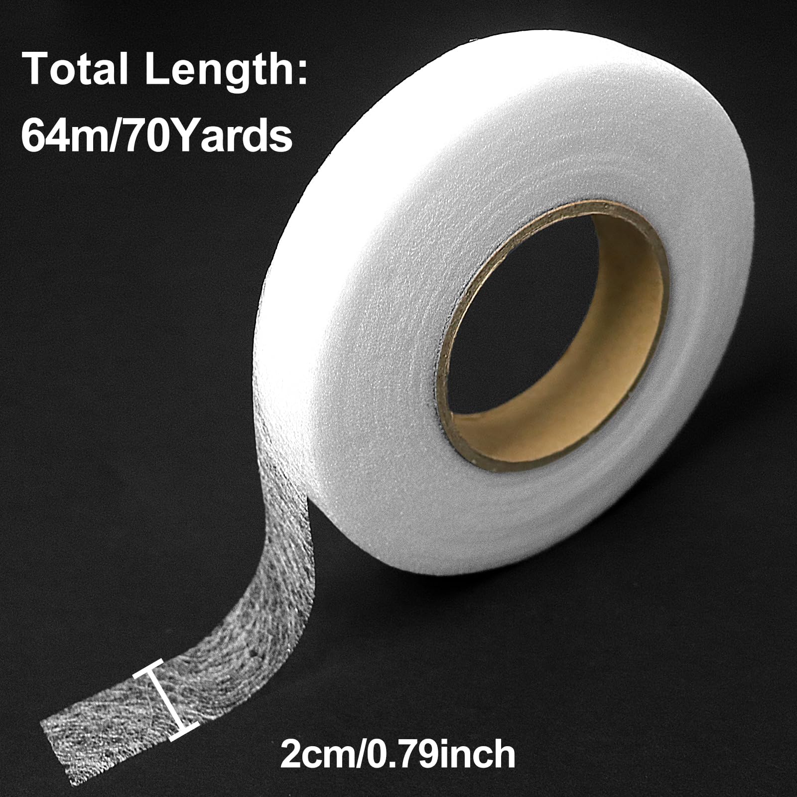 Quelcc nastro termoadesivo orlo bianco 64 m x 20 mm