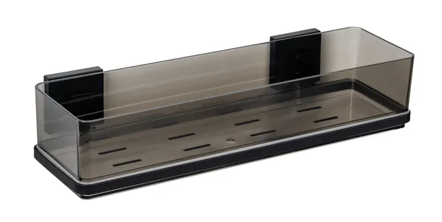 Wenko Vacuum-Loc Quadro mensola bagno nero 38,5 cm