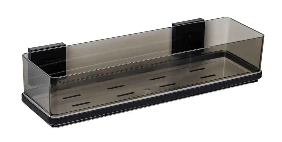 Wenko Vacuum-Loc Quadro mensola bagno nero 38,5 cm