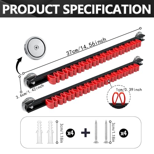 3-H barra magnetica portacacciaviti da parete 35,5 cm 2 pezzi