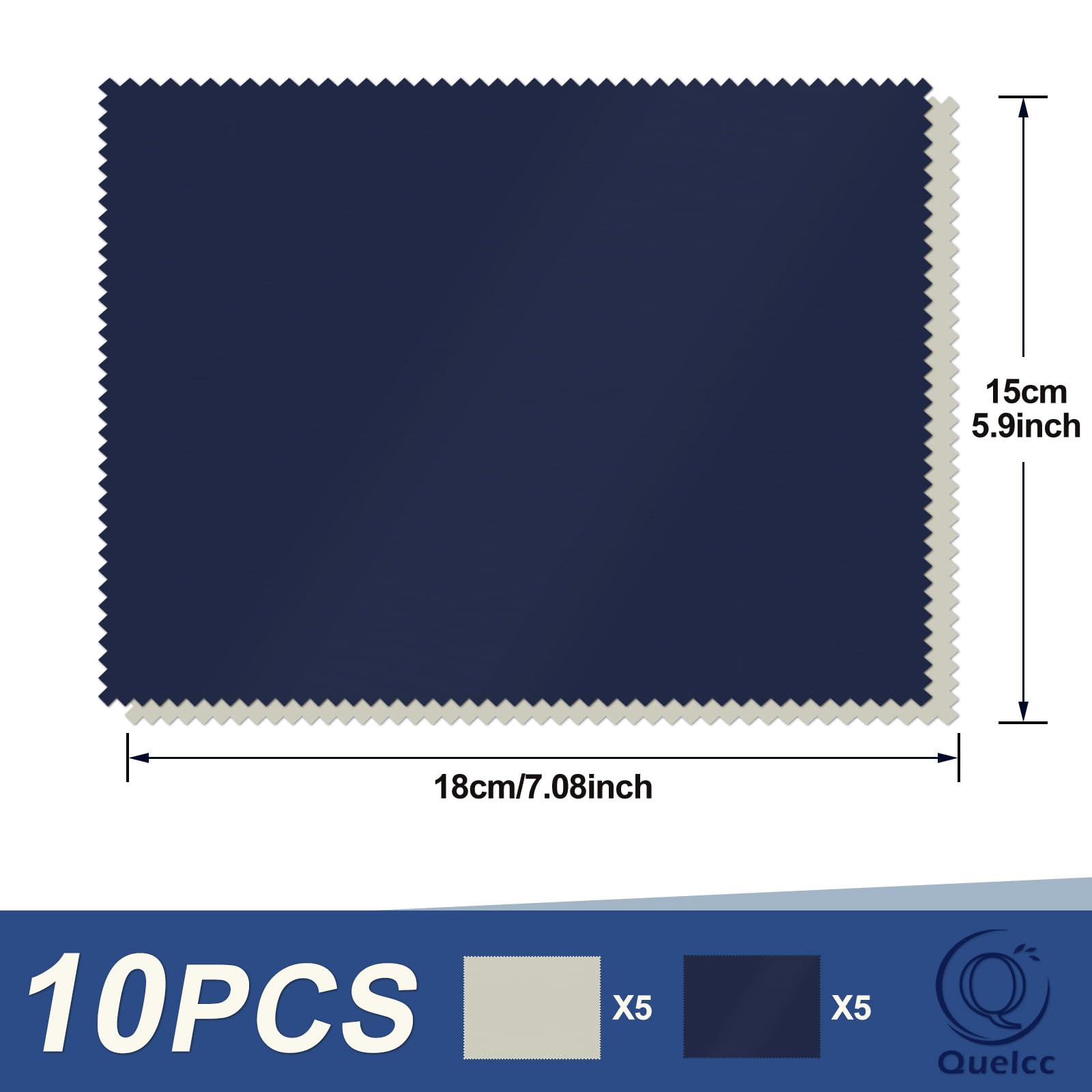 Quelcc Panni Microfibra Occhiali 15x18 cm 10 Pezzi