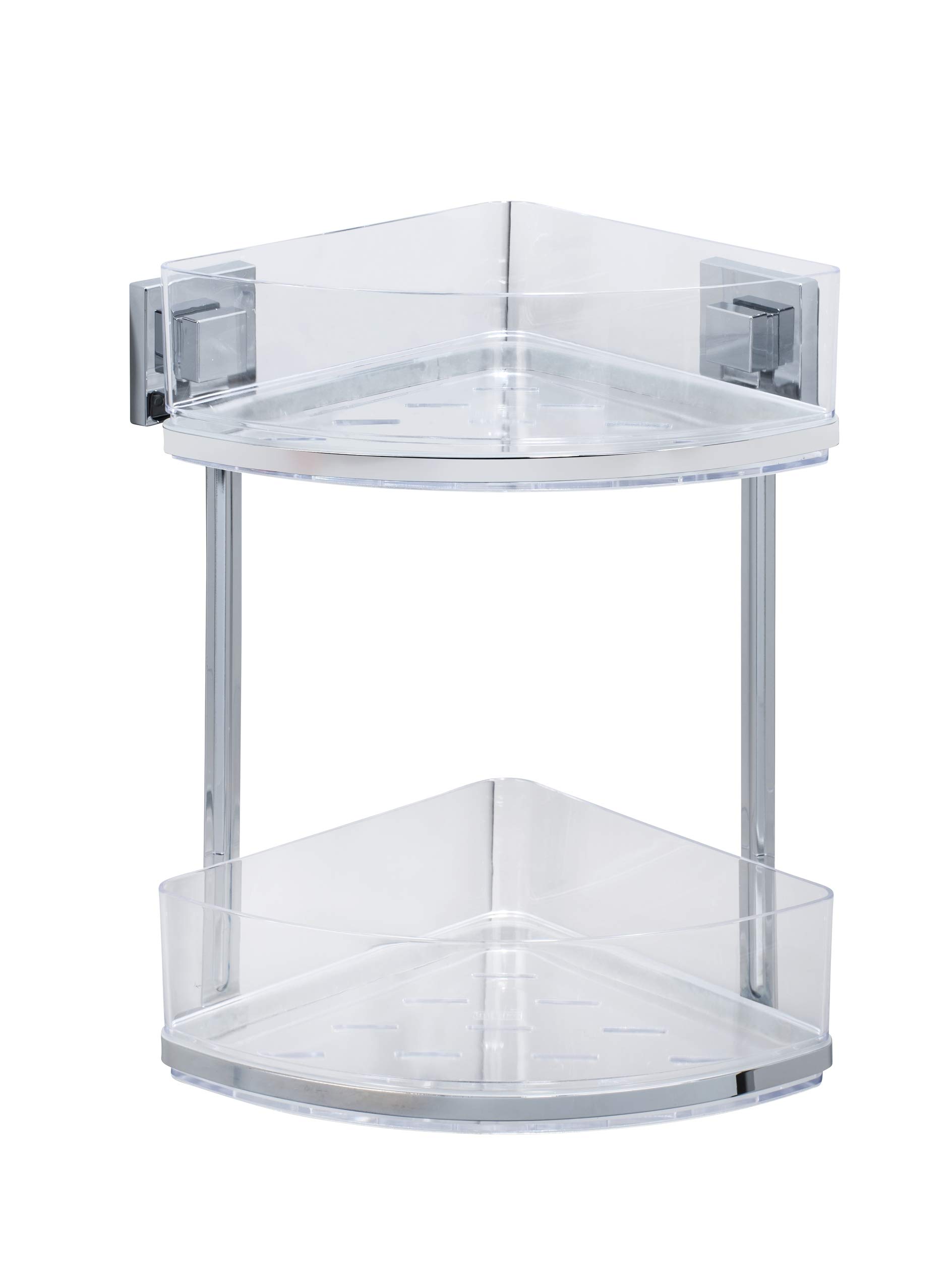 Wenko Vacuum-Loc Quadro mensola angolare 1 piano inox