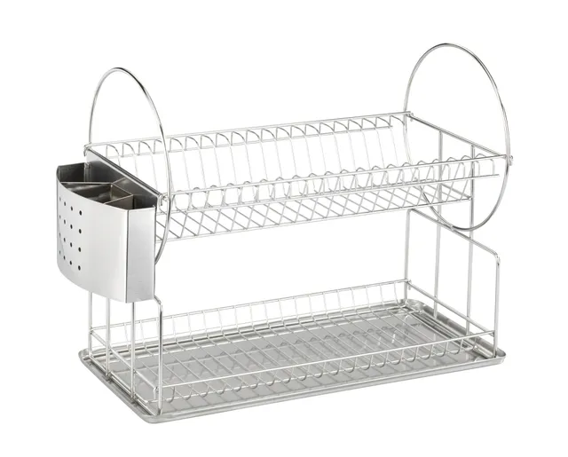 Wenko Exclusiv Duo 2329100 scolapiatti inox 49x33 cm