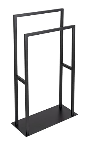 Wenko Rivaltana Portasciugamani Nero Opaco 46x80x20 cm