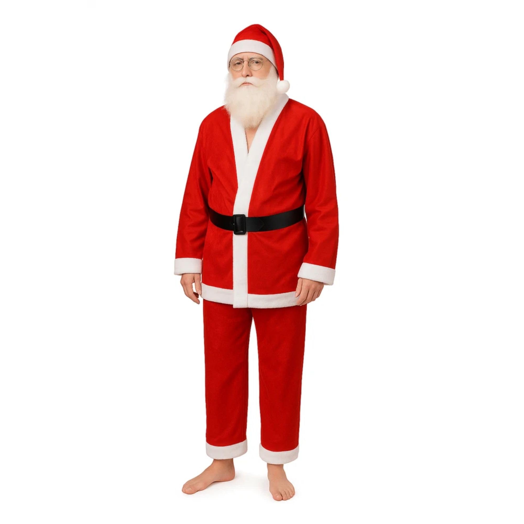 Cecaro Group Costume Babbo Natale Uomo L Rosso con Barba