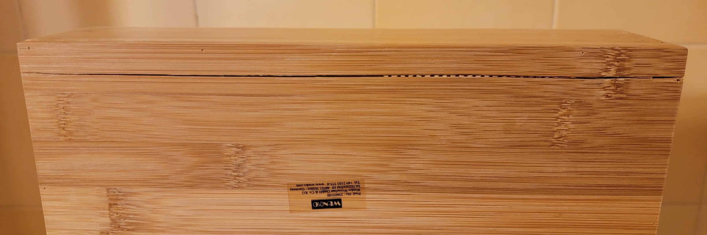 Wenko Allegre box bagno bambù rattan 28 cm