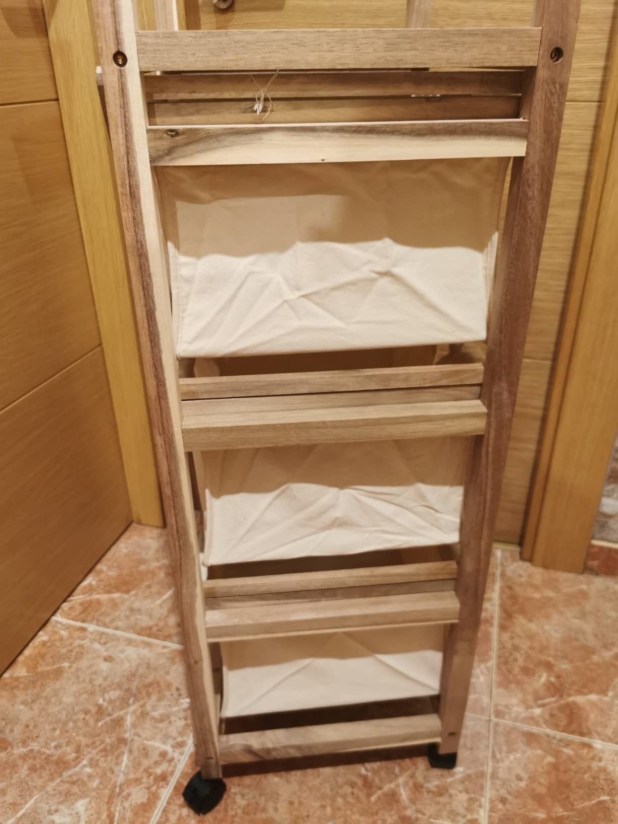Wenko Acina carrello 3 cassetti legno acacia
