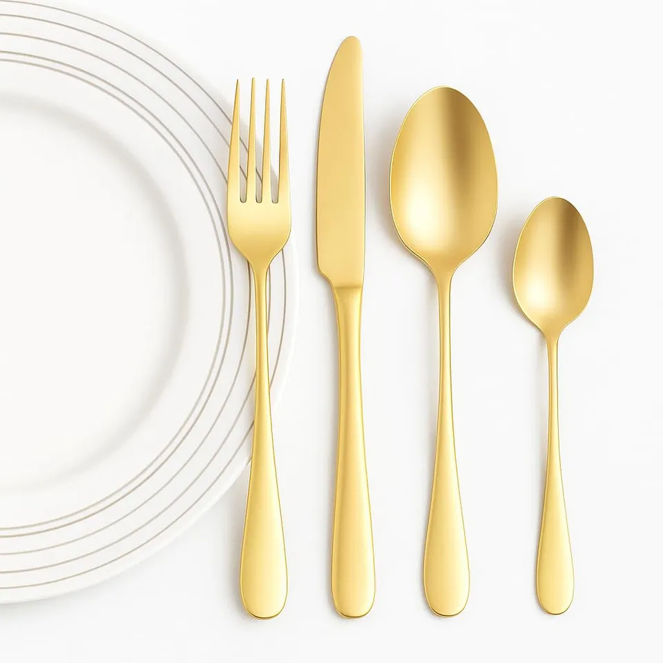 Cecaro Group Set Posate Oro 24 Pezzi Acciaio Inox