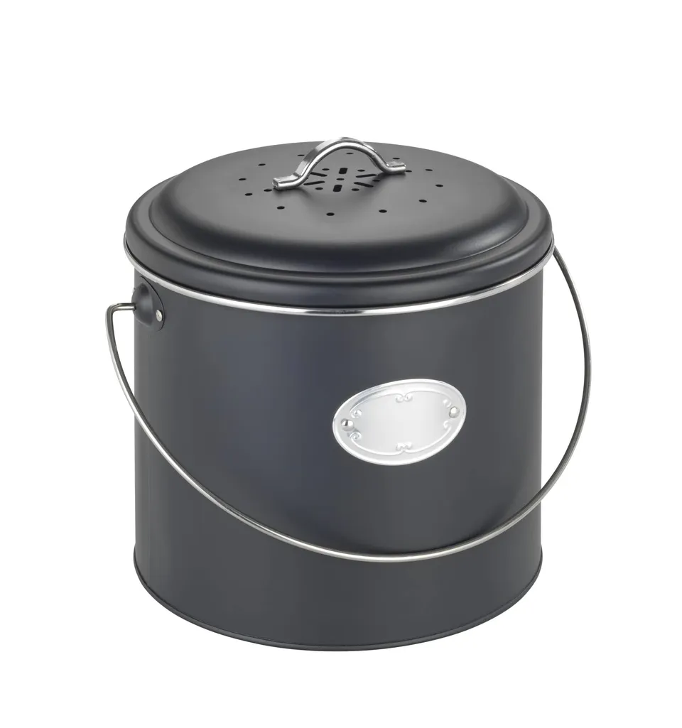 Wenko Nero secchio compost 6 L antiodore nero