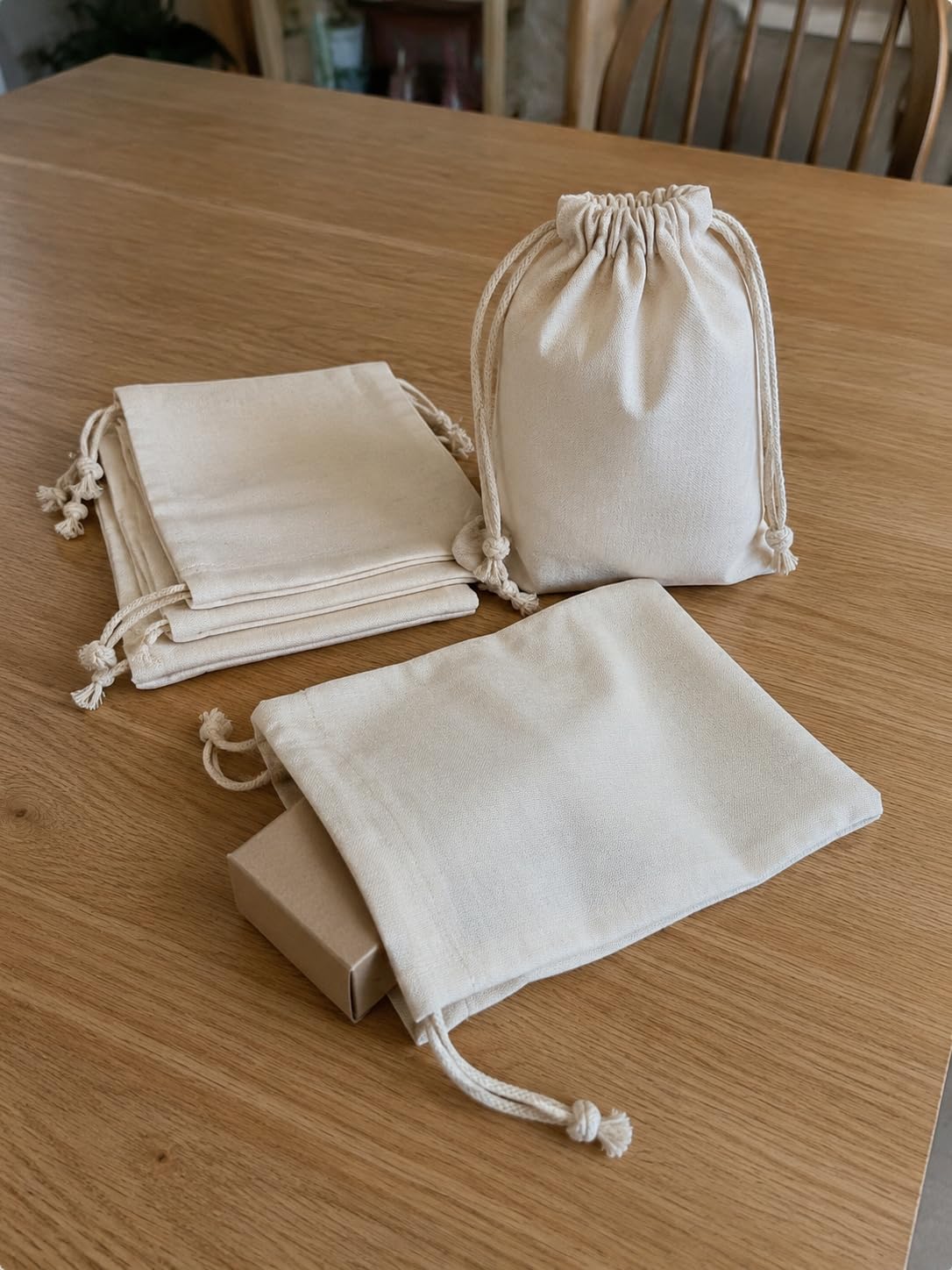 Quelcc Sacchetti Stoffa Cotone 15x20 cm 12 Pezzi Bomboniere