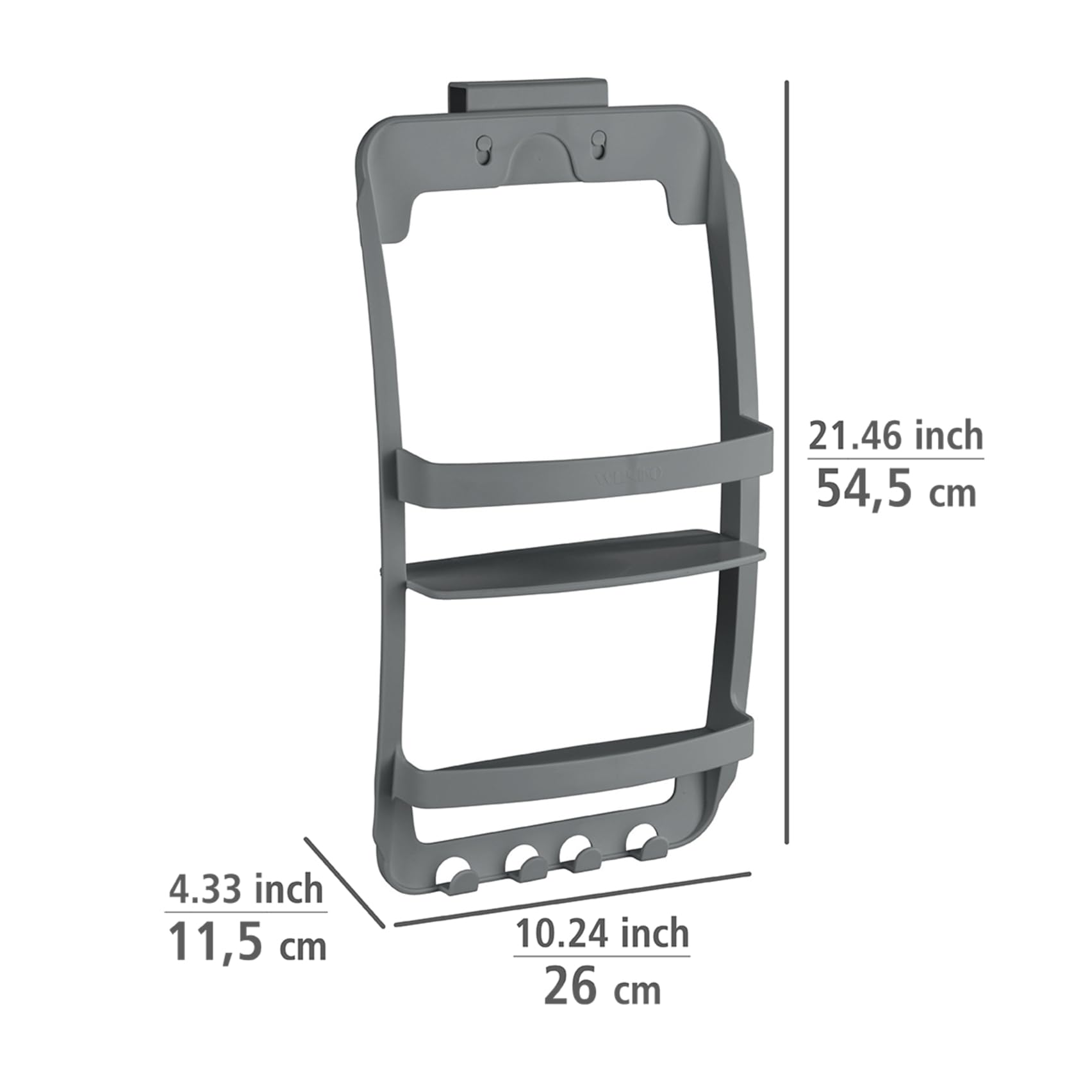 Wenko Universal scaffale bagno 2 piani antracite