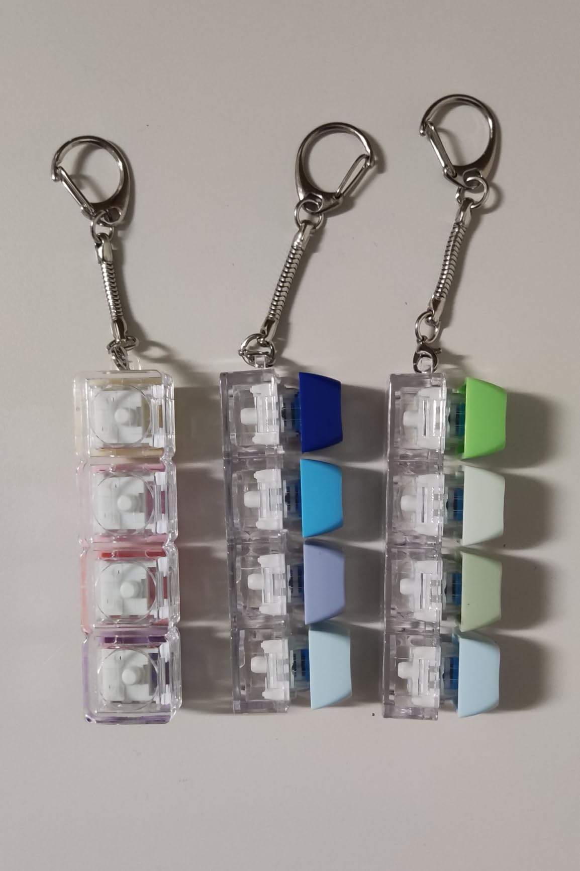 Quelcc tastiera fidget portachiavi antistress 3 pezzi