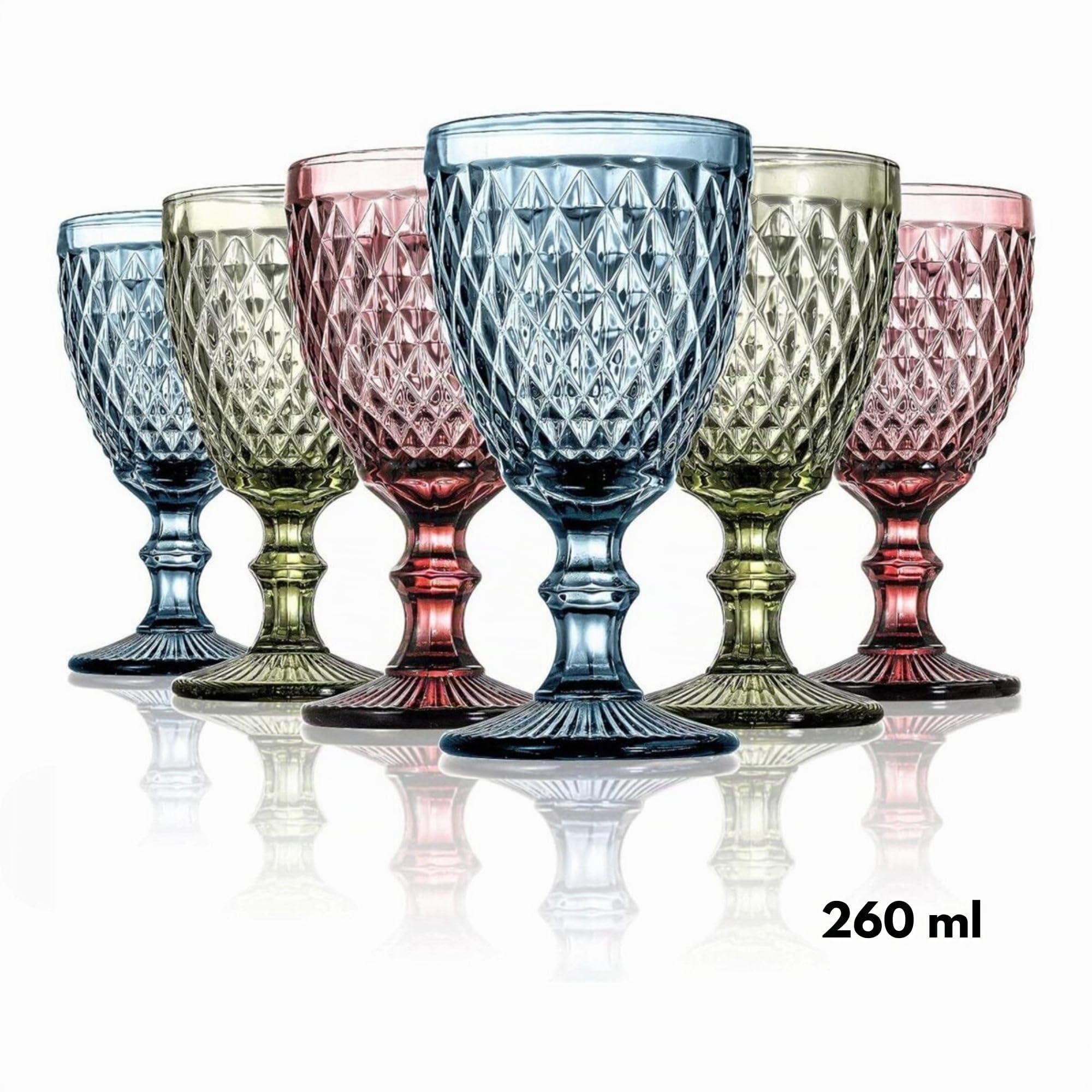 Cecaro Group set 6 bicchieri colorati vetro 260 ml