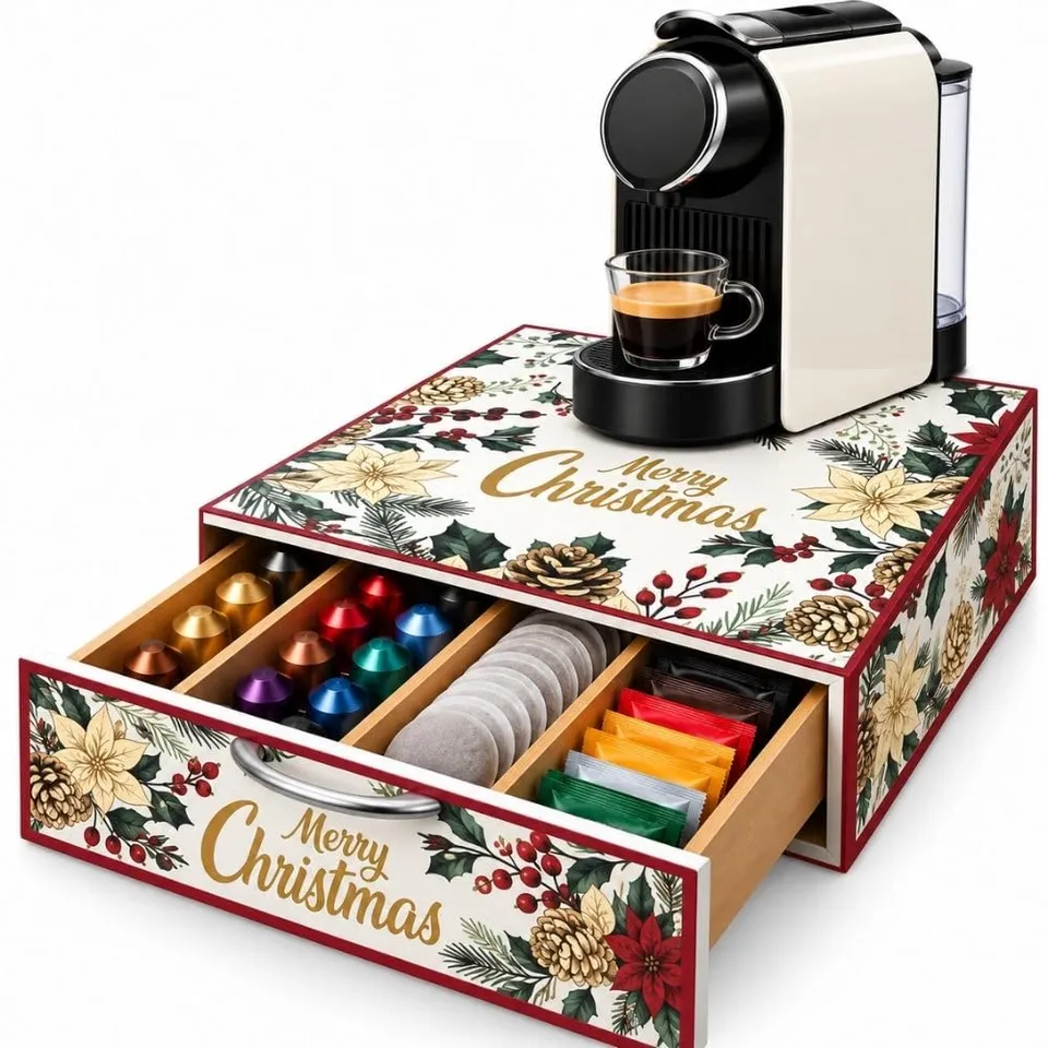 Cecaro Group cassetto porta capsule natalizio Merry Christmas