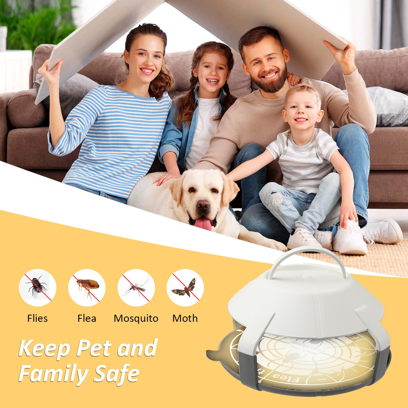 Gachiwar Trappole Pulci Luminose Casa Confezione da 2