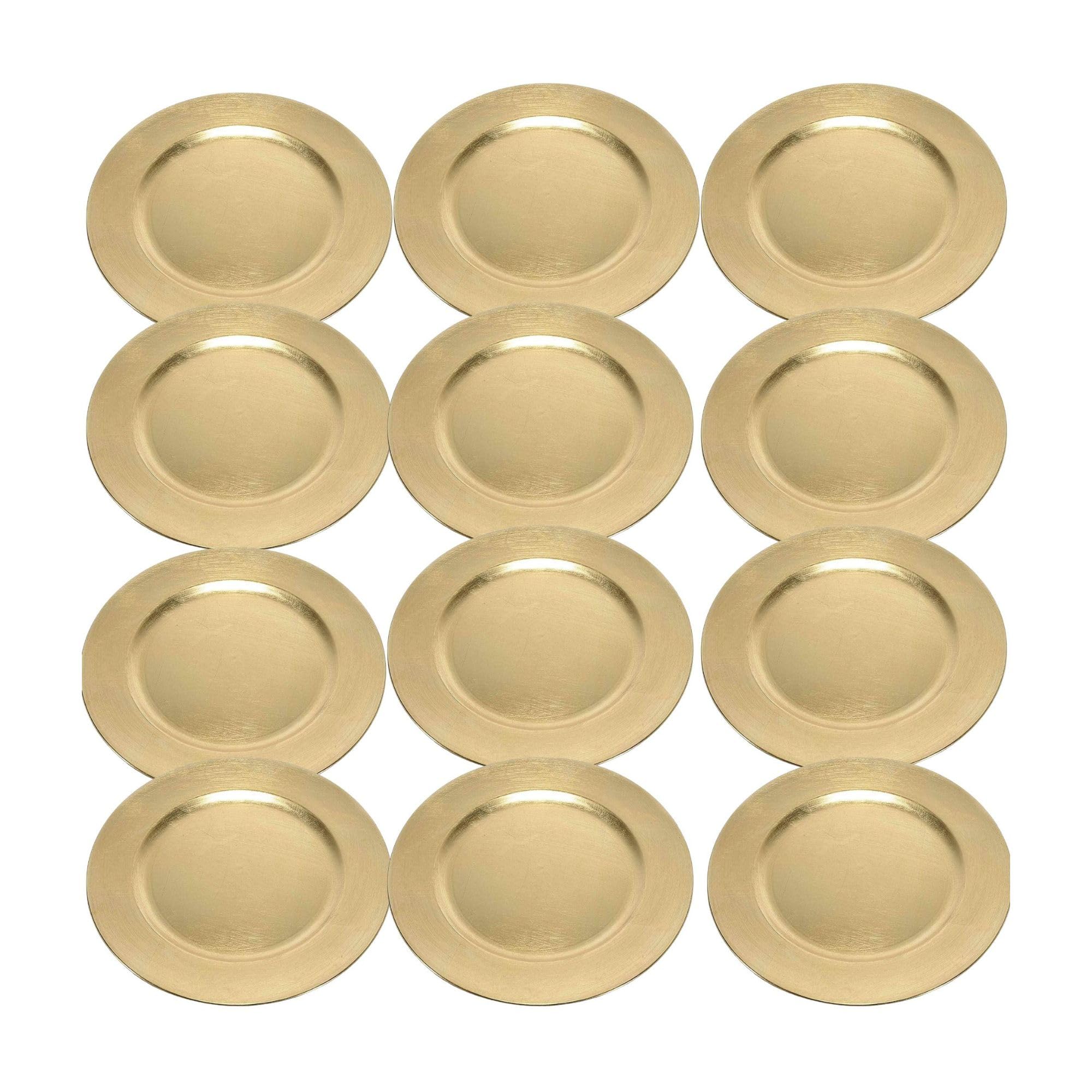 Cecaro Group Sottopiatti Decorativi Oro 33 cm 12 Pezzi