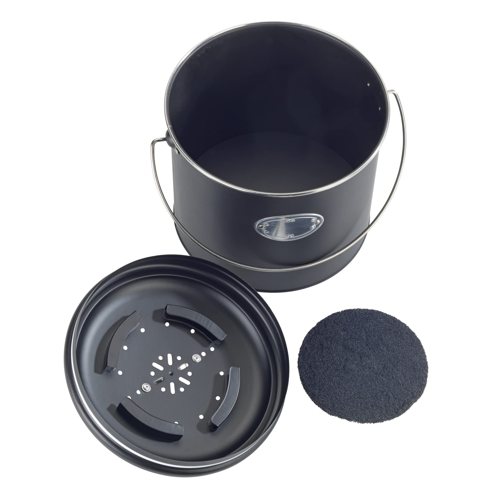 Wenko Nero secchio compost 6 L antiodore nero