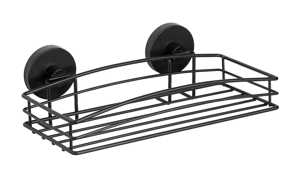 Wenko Vacuum-Loc mensola doccia nera 26 cm senza forare