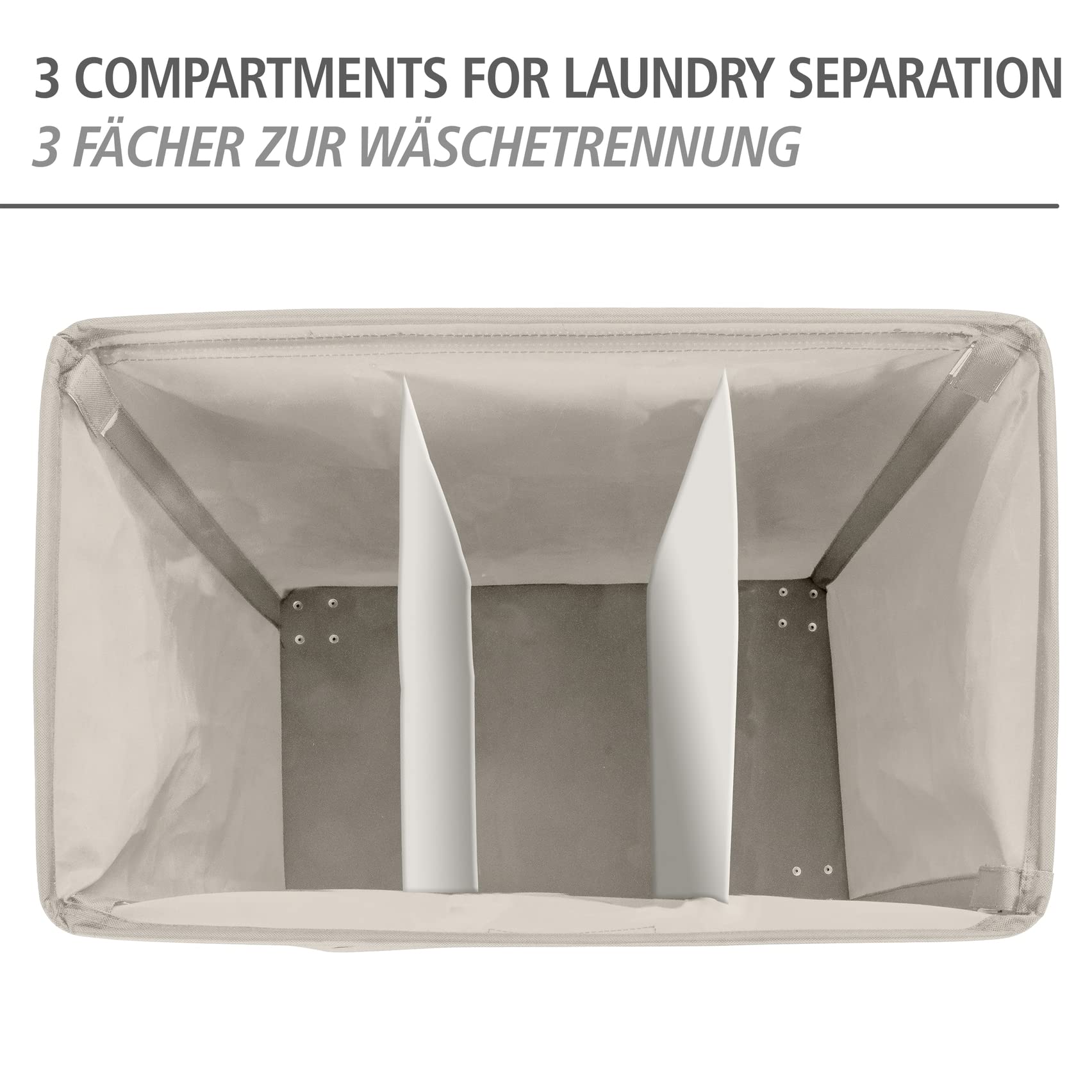 Wenko Trivo portabiancheria beige 116 L