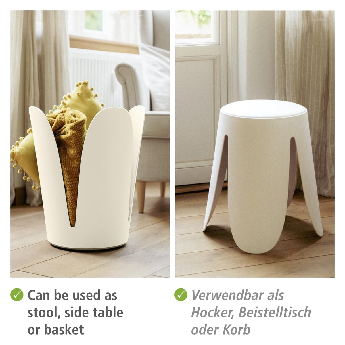 Wenko Comiso sgabello bagno bianco imbottito 180 kg