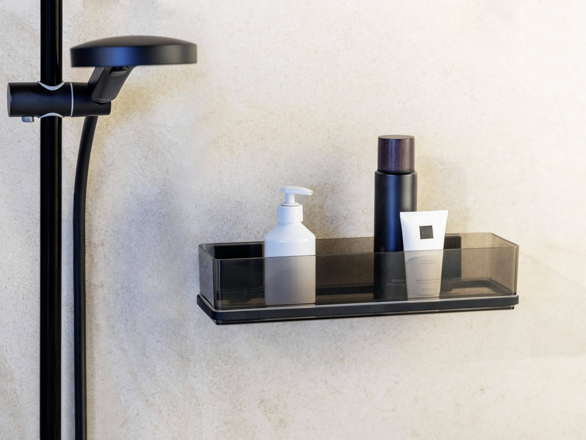 Wenko Vacuum-Loc Quadro mensola bagno nero 38,5 cm