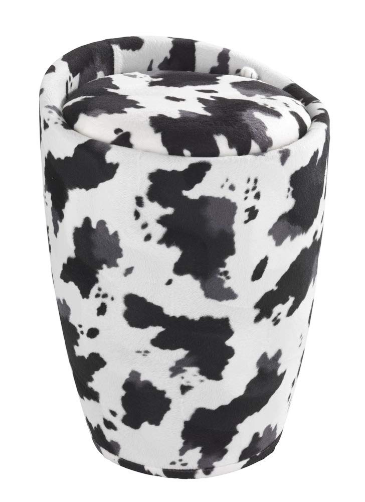 Wenko Candy sgabello portabiancheria bianco nero 20L
