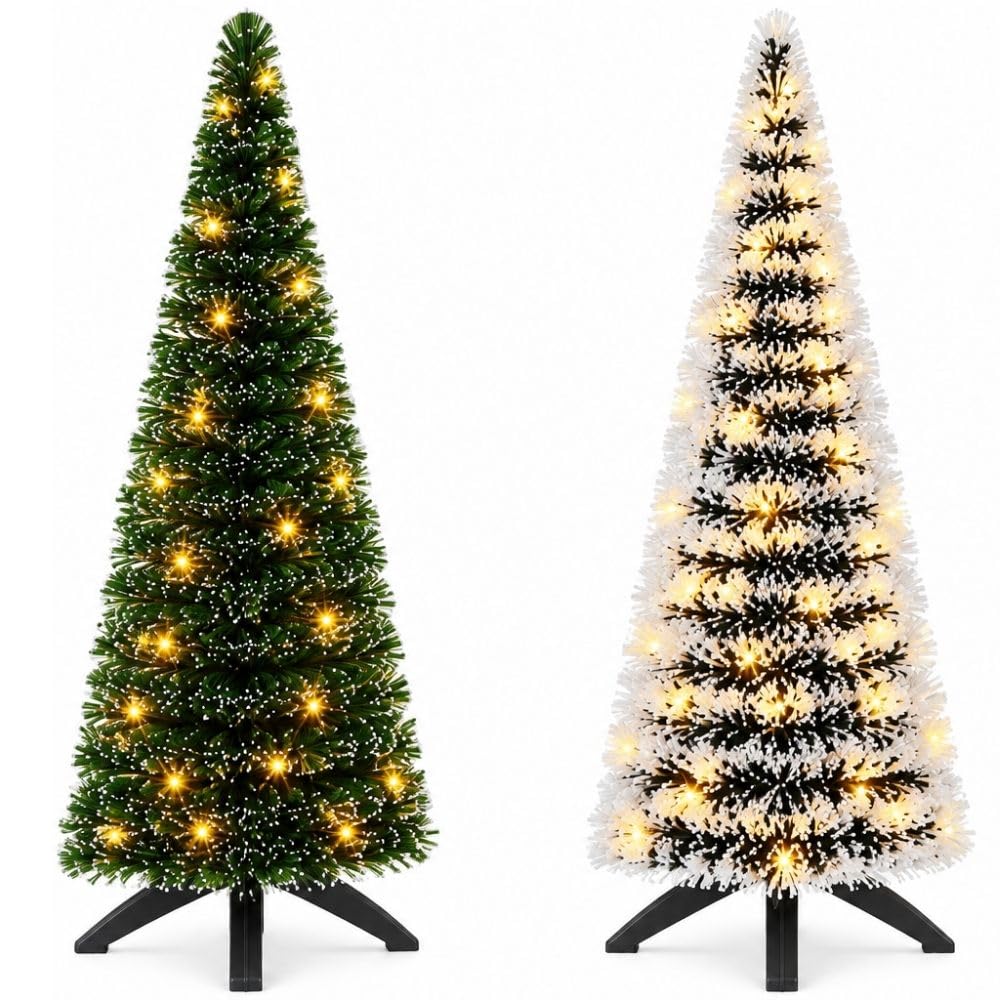 Cecaro Group Albero Natale Slim 120 cm con Luci e Musica