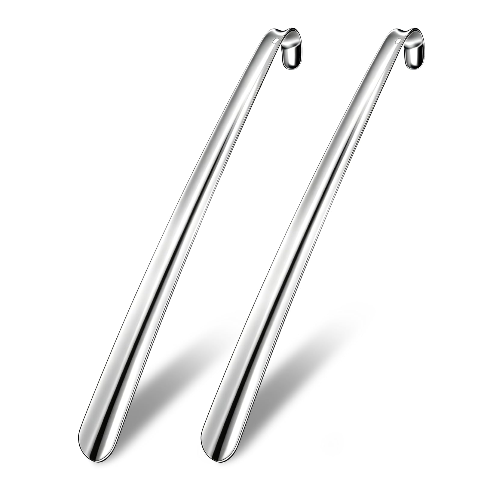 Quelcc Calzascarpe Lungo 42 cm Acciaio Inox 2 Pezzi Anziani