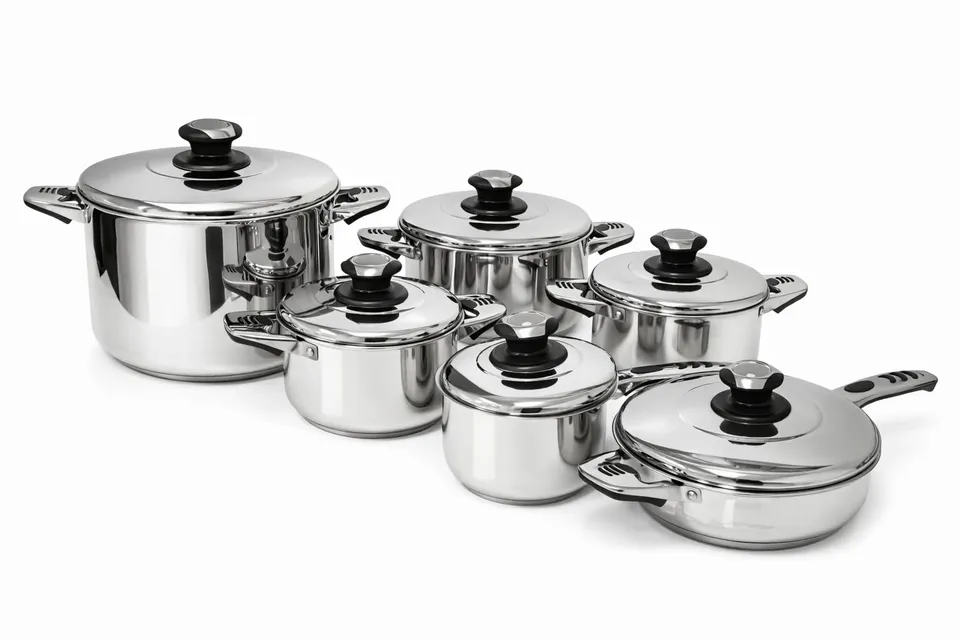 Cecaro Group Batteria Pentole 12 Pezzi Inox Induzione